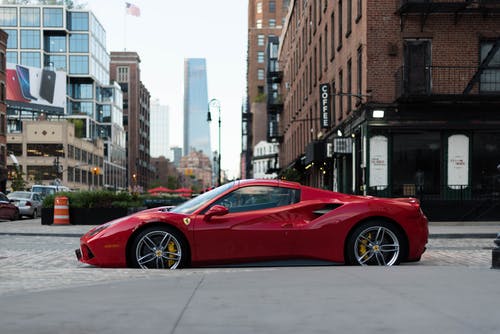 Photo of Ferrari Sports Car Parked on Road